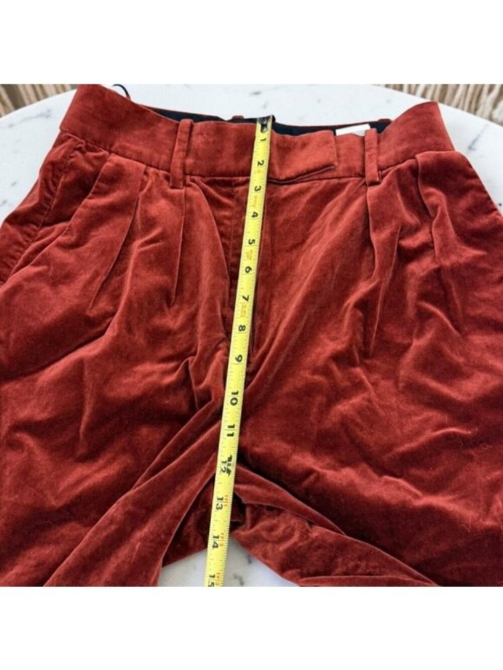 Banana Republic Veluro Relaxed High Waist Ultra Wide Velvet Pants Size 2 Short - Picture 8 of 16